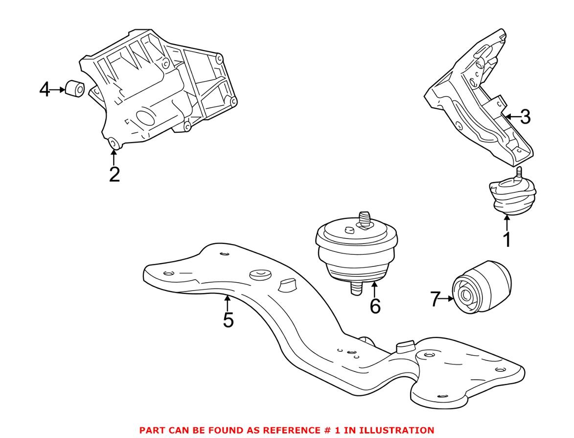 BMW Engine Mount - Driver Side 22111092823